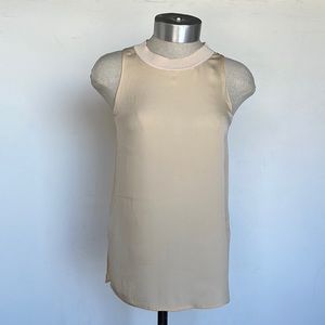 Vince light peach silk top size XS.